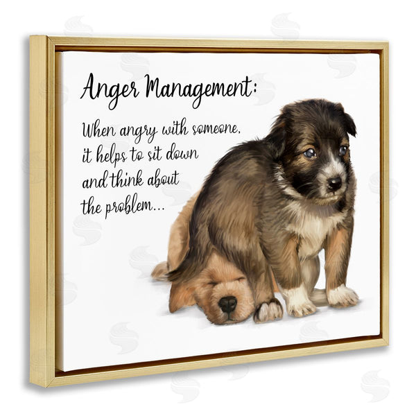 Stupell Industries Ziwei Li | Anger Management Advice Puppy
