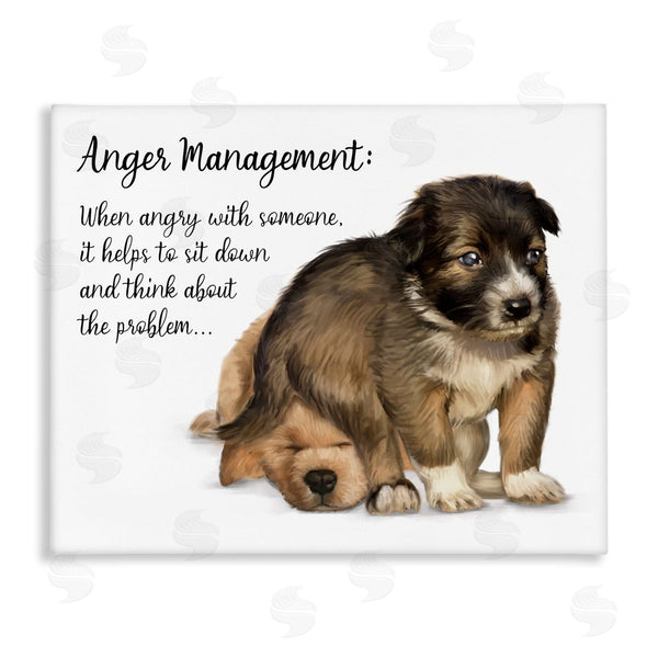 stupell industries Ziwei Li | Anger Management Advice Puppy