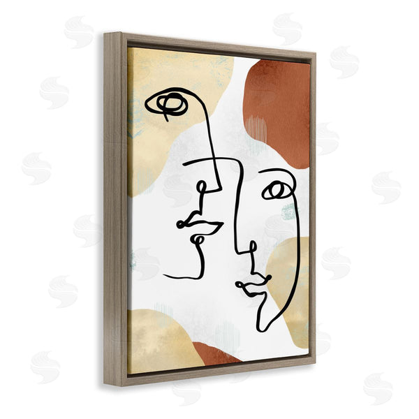 Stupell Industries Ziwei Li | Asymmetrical Linework Portraits Abstract Organic Shapes