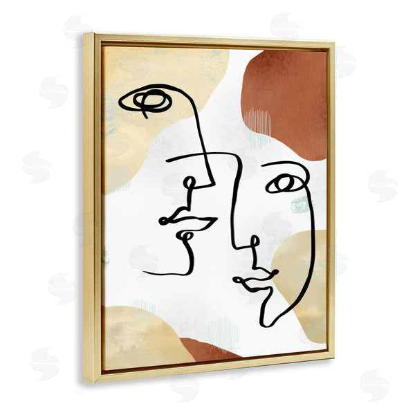 Stupell Industries Ziwei Li | Asymmetrical Linework Portraits Abstract Organic Shapes