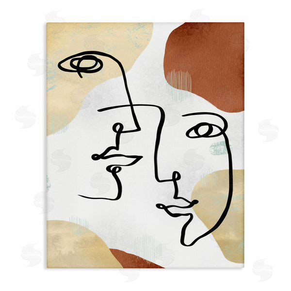 stupell industries Ziwei Li | Asymmetrical Linework Portraits Abstract Organic Shapes