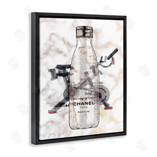 Stupell Industries Ziwei Li | Athletic Fashion Sports Bottle Exercise Bike Detail