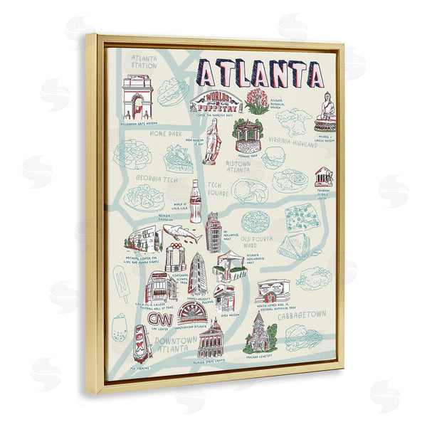 Stupell Industries Ziwei Li | Atlanta Georgia City Landmarks