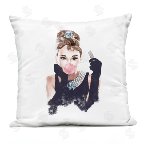 Stupell Industries Ziwei Li | Aubrey Bubblegum Bubble Printed Throw Pillow
