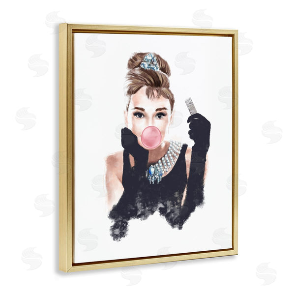 Stupell Industries Ziwei Li | Audrey With Bubblegum Fashion