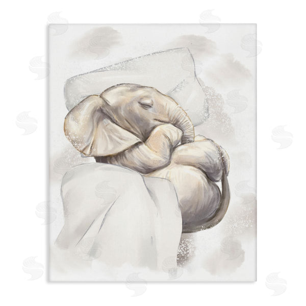 stupell industries Ziwei Li | Baby Elephant Nursery Animal Cozy Pillow Nap Wall Art