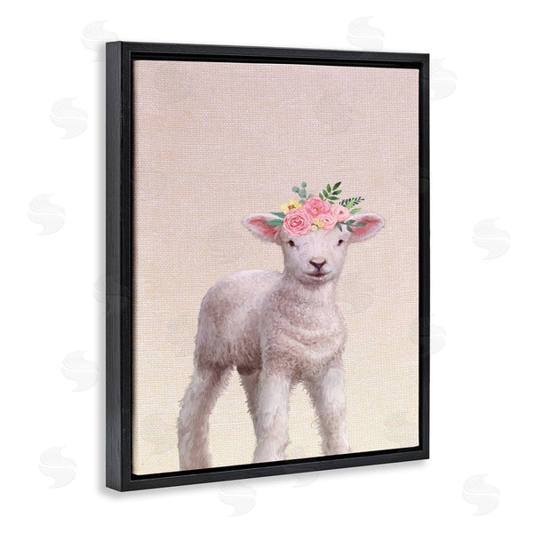 Stupell Industries Ziwei Li | Baby Lamb With Floral Crown