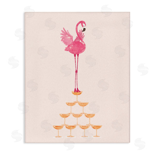 stupell industries Ziwei Li | Balancing Flamingo and Wine