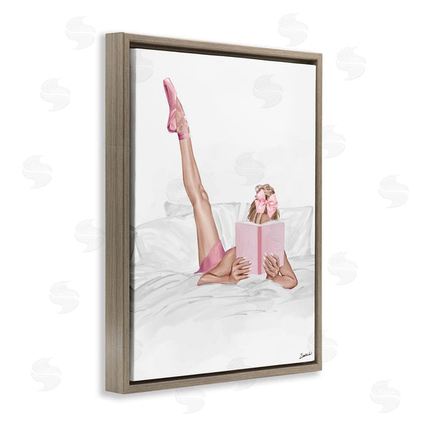 Stupell Industries Ziwei Li | Ballerina Girl Reading Book