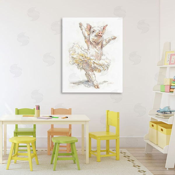 Stupell Industries Ziwei Li | Ballet Pig Tutu Wall Art