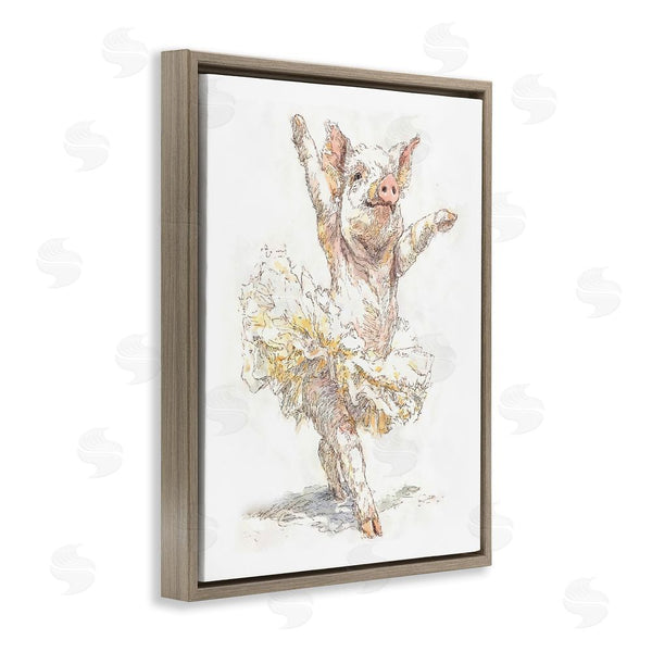 Stupell Industries Ziwei Li | Ballet Pig Tutu Wall Art