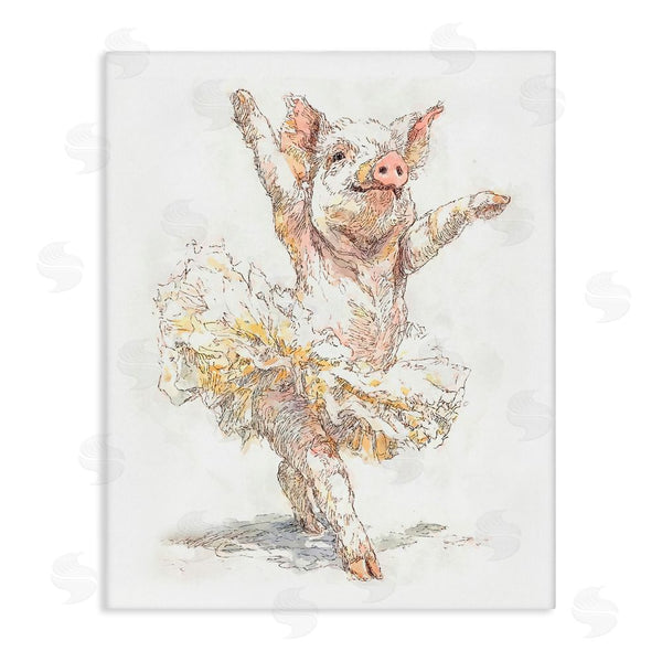 stupell industries Ziwei Li | Ballet Pig Tutu Wall Art