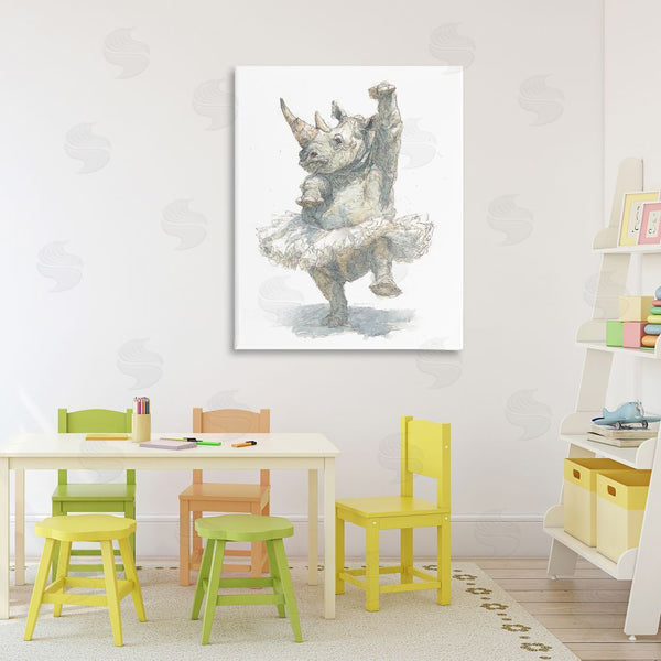 Stupell Industries Ziwei Li | Ballet Rhino Tutu Wall Art