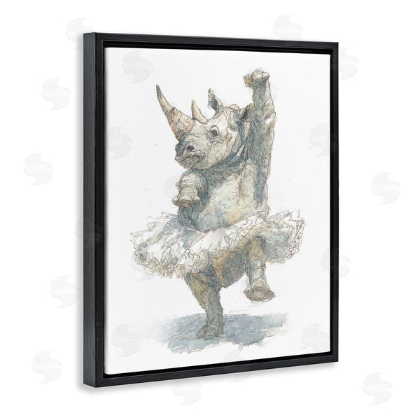 Stupell Industries Ziwei Li | Ballet Rhino Tutu Wall Art
