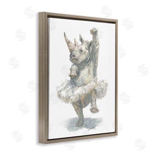 Stupell Industries Ziwei Li | Ballet Rhino Tutu Wall Art