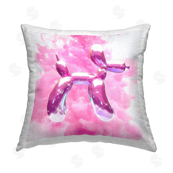Stupell Industries Ziwei Li | Balloon Dog Shimmer Printed Throw Pillow