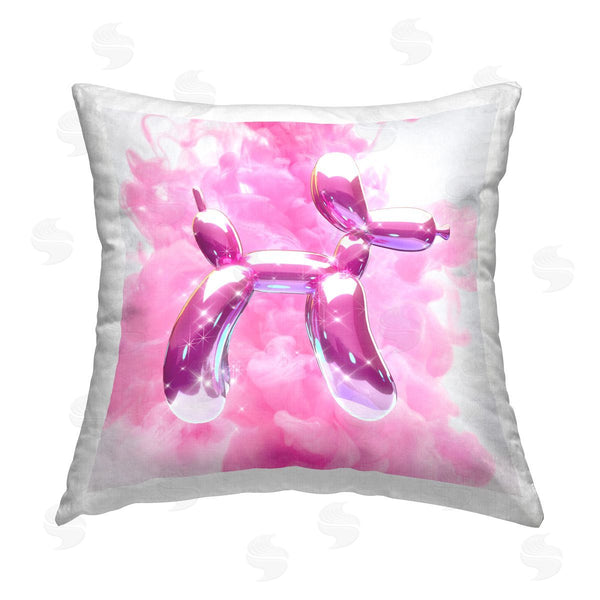 stupell industries Ziwei Li | Balloon Dog Shimmer Printed Throw Pillow