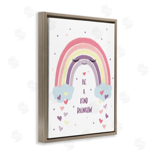 Stupell Industries Ziwei Li | Be A Kind Rainbow With Hearts Wall Art