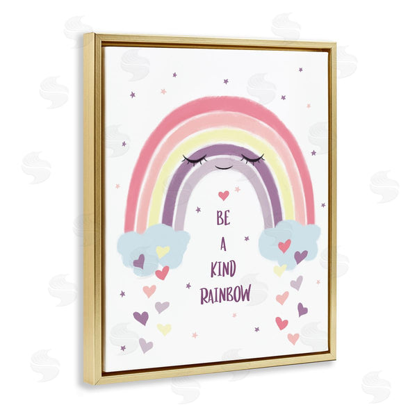 Stupell Industries Ziwei Li | Be A Kind Rainbow With Hearts Wall Art