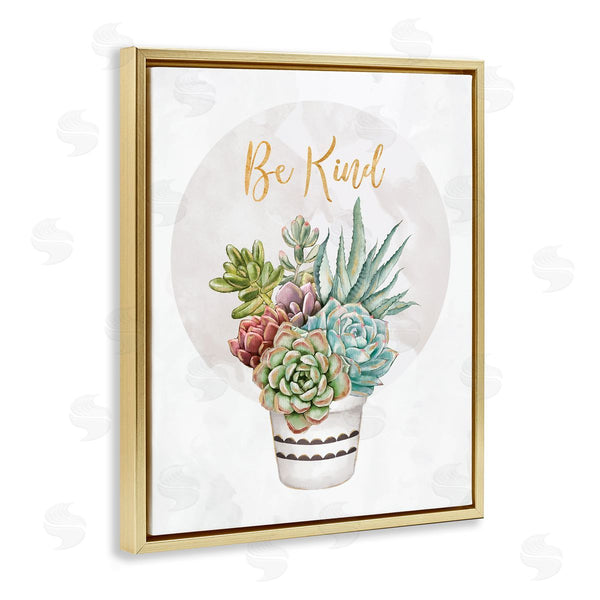 Stupell Industries Ziwei Li | Be Kind Phrase Soft Potted Succulents