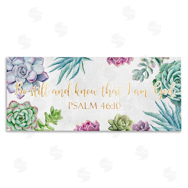 stupell industries Ziwei Li | Be Still Psalm 46:10 Blooming Succulent Plants