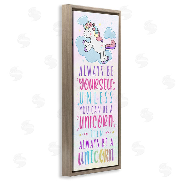 Stupell Industries Ziwei Li | Be Yourself Or A Unicorn Wall Art