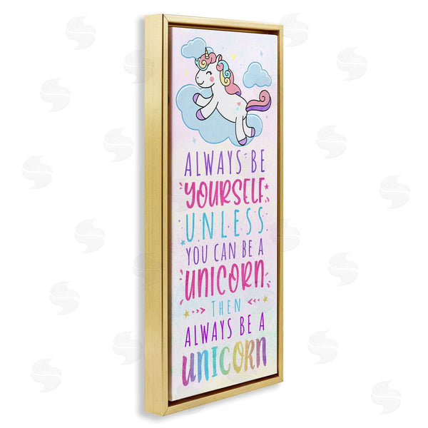 Stupell Industries Ziwei Li | Be Yourself Or A Unicorn Wall Art