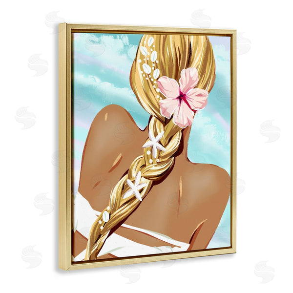 Stupell Industries Ziwei Li | Beachy Girl With Florals