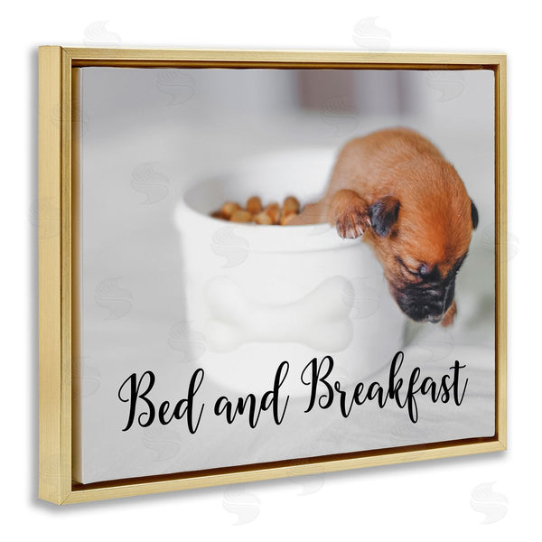 Stupell Industries Ziwei Li | Bed And Breakfast Funny Dog