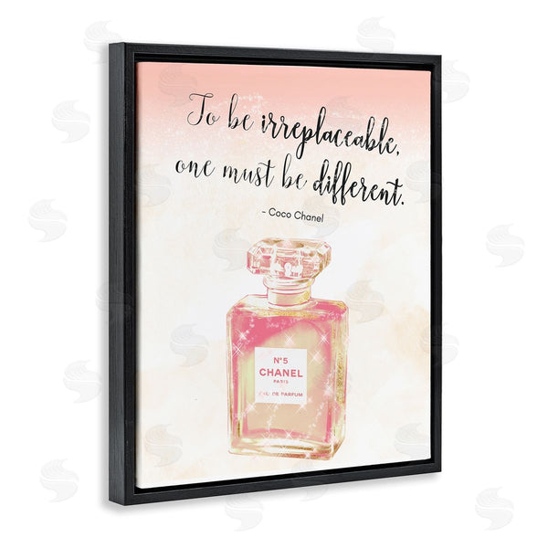 Stupell Industries Ziwei Li | Being Different Fashion Designer Quote Shimmer Pink Perfume Wall Art