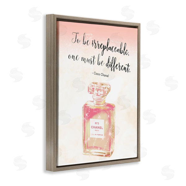 Stupell Industries Ziwei Li | Being Different Fashion Designer Quote Shimmer Pink Perfume Wall Art