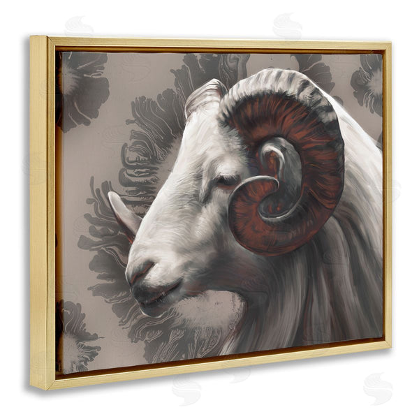 Stupell Industries Ziwei Li | Big Horn Ram Portrait Abstract