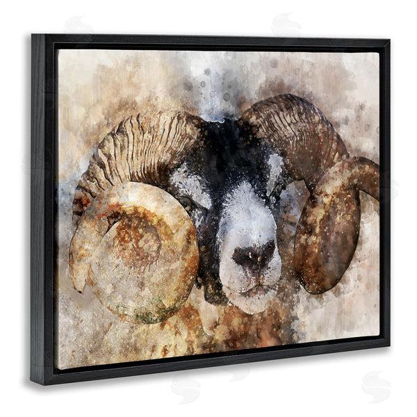 Stupell Industries Ziwei Li | Big Horned Ram Abstract Portrait
