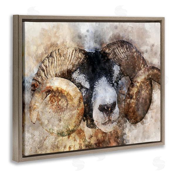 Stupell Industries Ziwei Li | Big Horned Ram Abstract Portrait