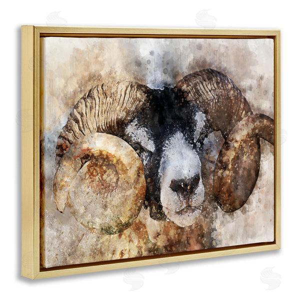 Stupell Industries Ziwei Li | Big Horned Ram Abstract Portrait