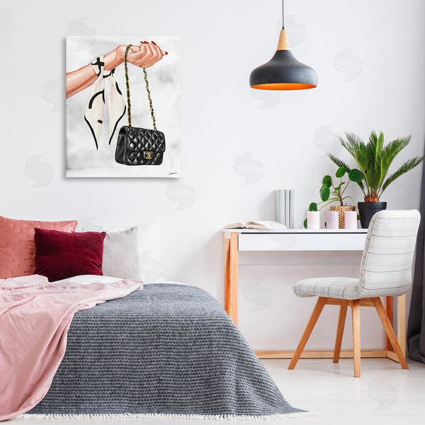 Stupell Industries Ziwei Li | Black Handbag On Wrist Wall Art