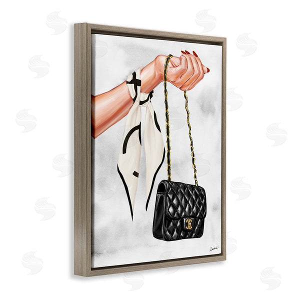 Stupell Industries Ziwei Li | Black Handbag On Wrist Wall Art