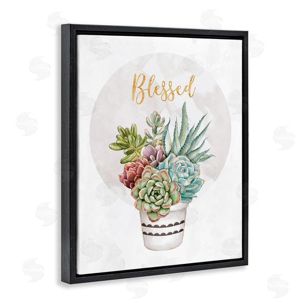 Stupell Industries Ziwei Li | Blessed Sentiments Chic Succulent Plant Bouquet