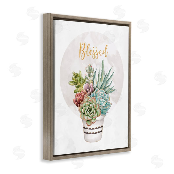 Stupell Industries Ziwei Li | Blessed Sentiments Chic Succulent Plant Bouquet