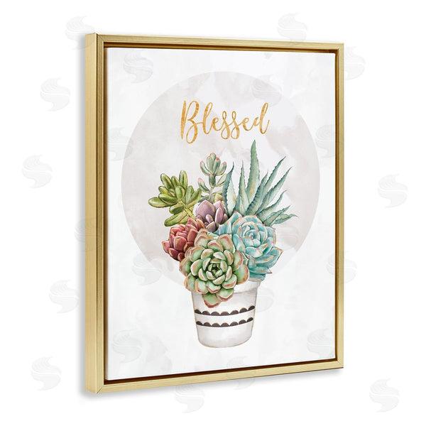 Stupell Industries Ziwei Li | Blessed Sentiments Chic Succulent Plant Bouquet