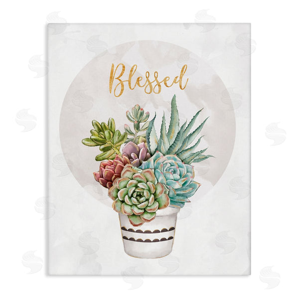 stupell industries Ziwei Li | Blessed Sentiments Chic Succulent Plant Bouquet