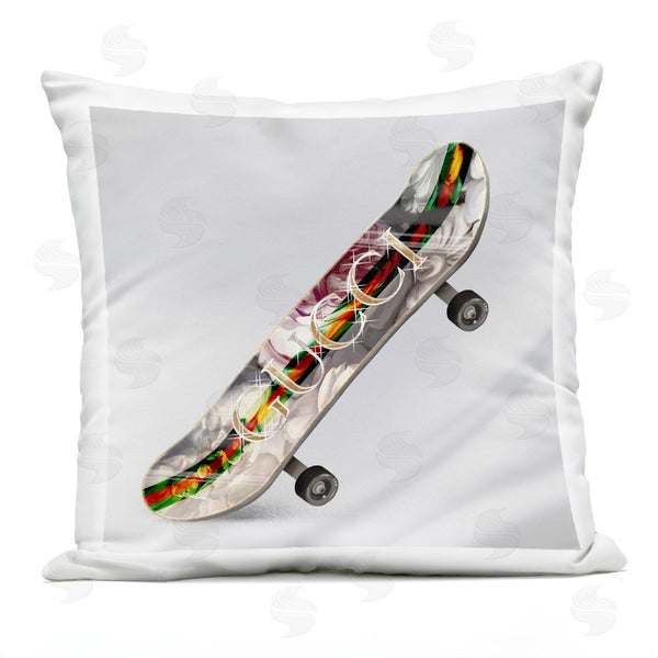 Stupell Industries Ziwei Li | Bling Fashion Skateboard Glam Style Brand Printed Throw Pillow