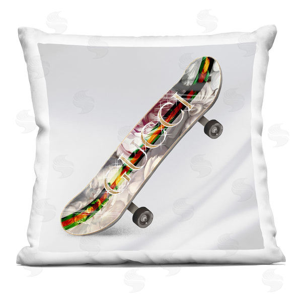 stupell industries Ziwei Li | Bling Fashion Skateboard Glam Style Brand Printed Throw Pillow