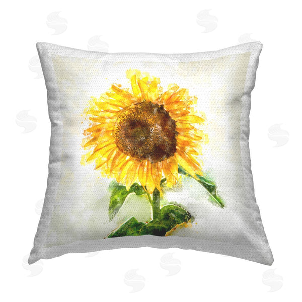 Stupell Industries Ziwei Li | Blooming Sunflower Farmhouse Garden Printed Throw Pillow