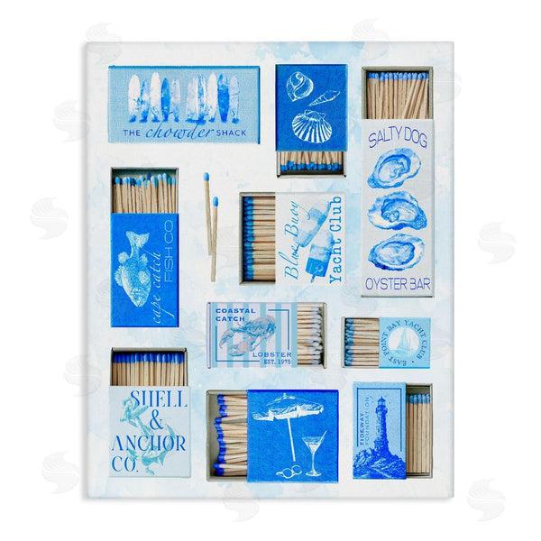 stupell industries Ziwei Li | Blue Coastal Matchboxes Wall Art