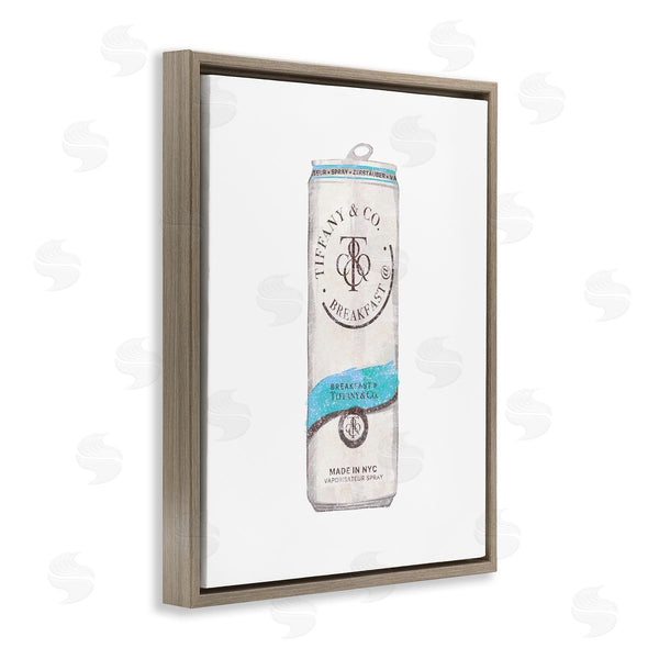 Stupell Industries Ziwei Li | Blue Designer Fashion Emblem Beverage Can Illustration Wall Art