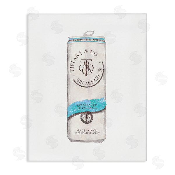 stupell industries Ziwei Li | Blue Designer Fashion Emblem Beverage Can Illustration Wall Art