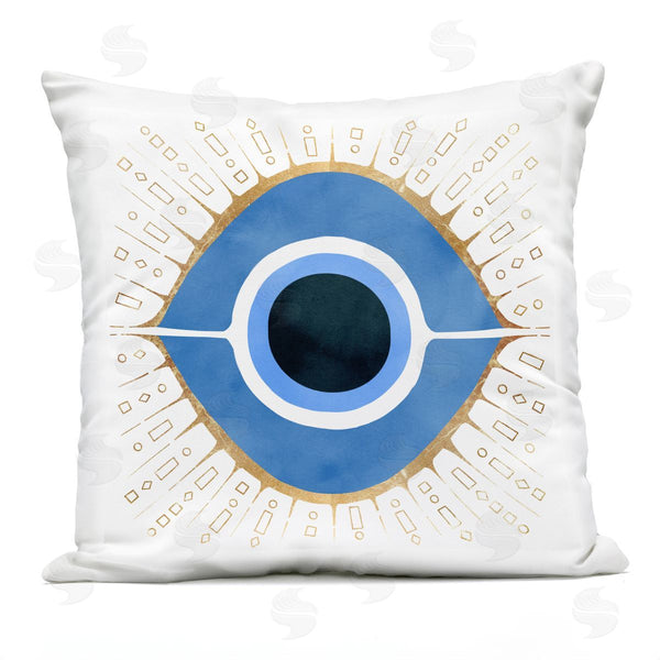 Stupell Industries Ziwei Li | Blue Evil Eye Printed Throw Pillow