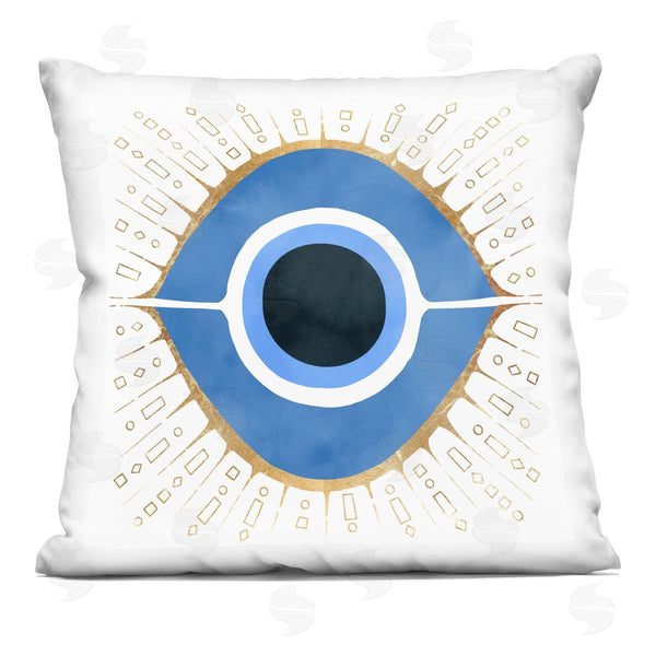 stupell industries Ziwei Li | Blue Evil Eye Printed Throw Pillow