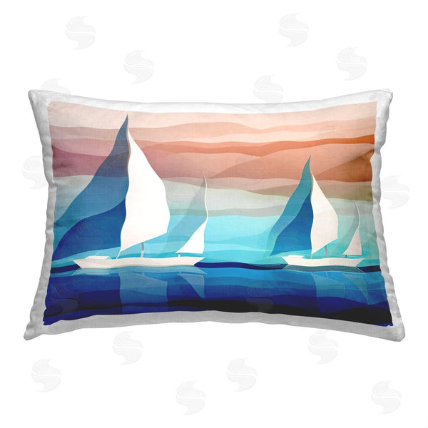 stupell industries Ziwei Li | Blue Geometric Sailboats